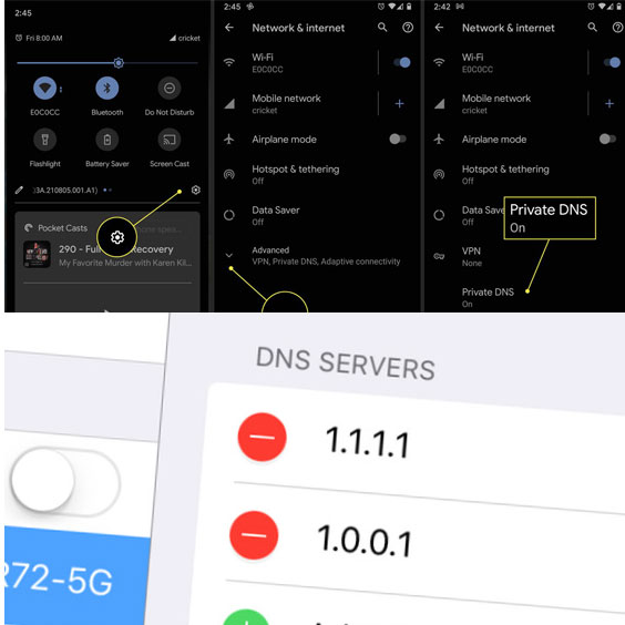 IPhone ve Android DNS değiştirme